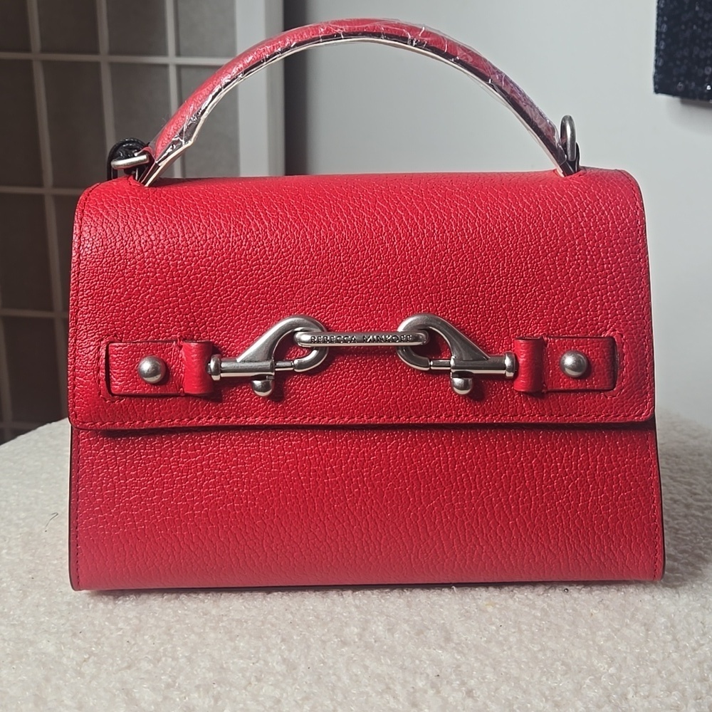 NWT Rebecca Minkoff Lou Top Handle Leather Crossbody - Picture 7 of 13